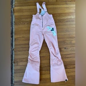 Pale pink Roxy ski/snow bib